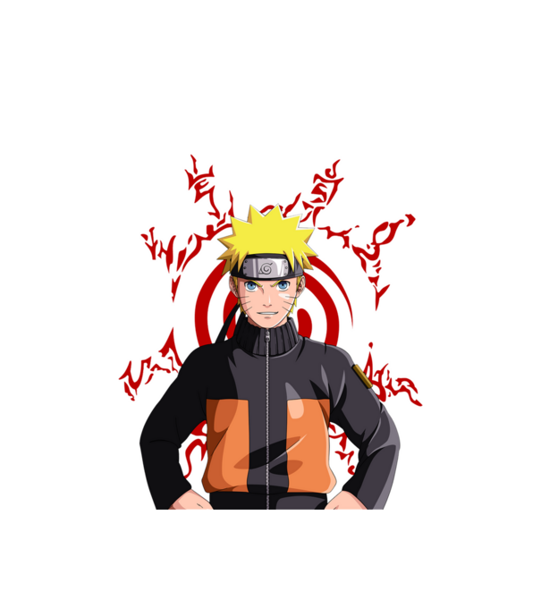NARUTO model alb pe tricou