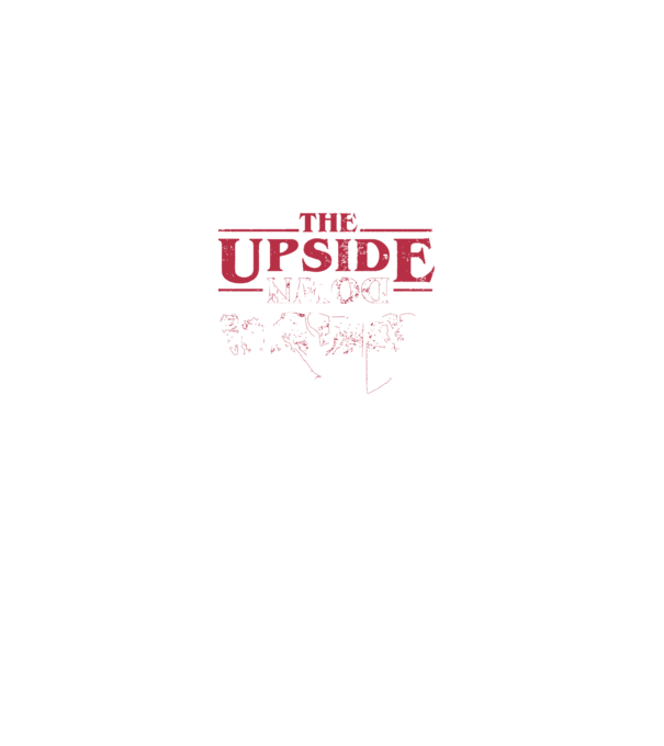 the upside down logo model negru pe tricou