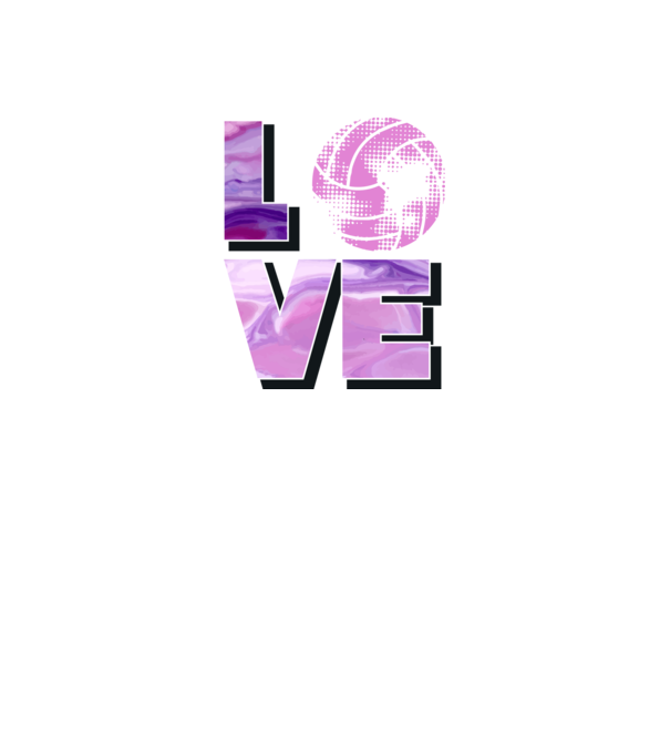 Love volleyball model verde neon pe tricou