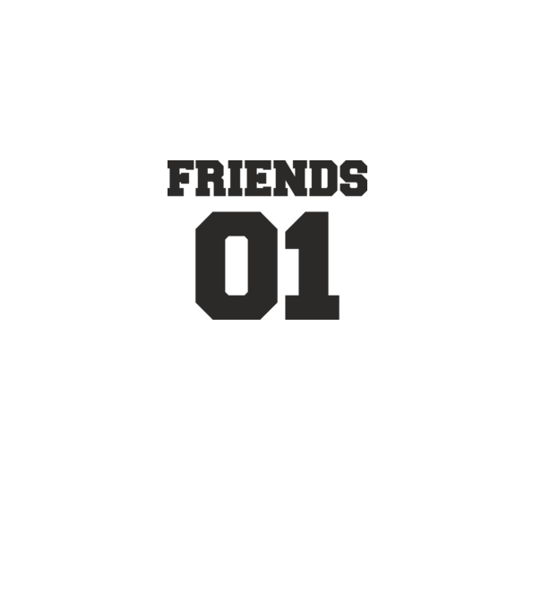 Friends 01 model alb pe tricou