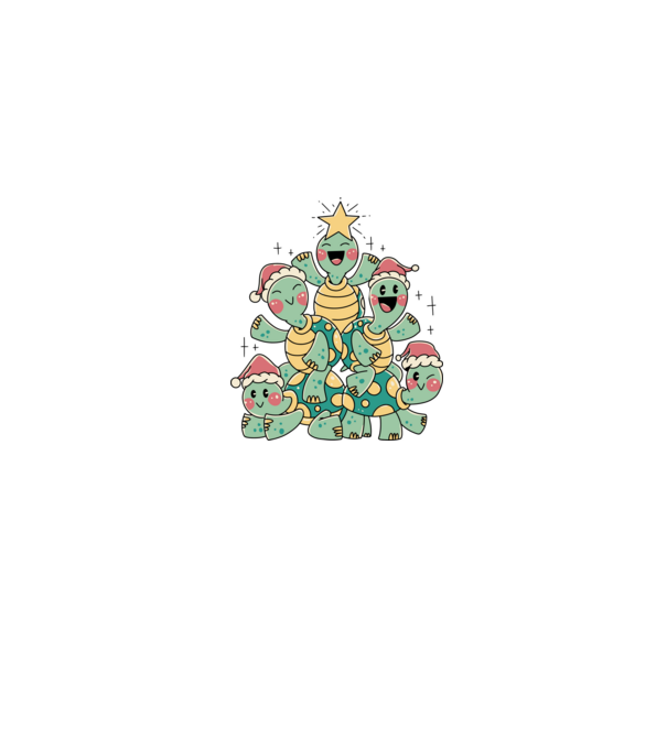Turtle christmas tree model albastru jeanși pe tricou