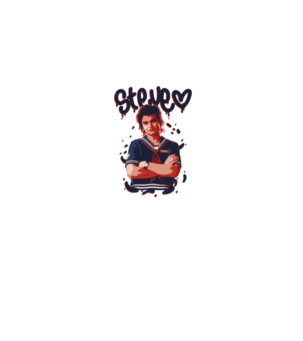 steve stranger things model gri pe tricou