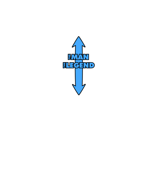 The Man The Legend model negru pe tricou