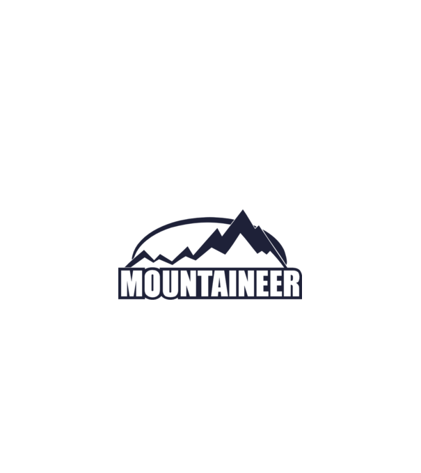 mountaineer model alb pe tricou