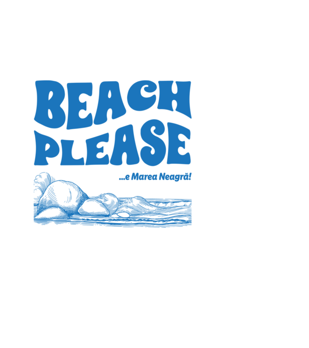 Beach please, e Marea Neagră! model albastru deschis pe tricou
