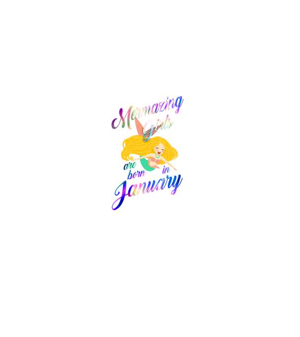 Mermazing girls are born january model negru pe tricou