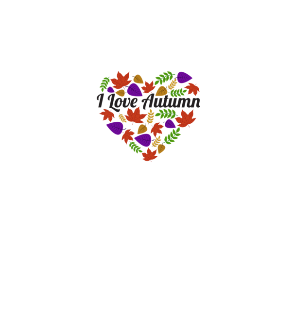 I love autumn model alb pe tricou