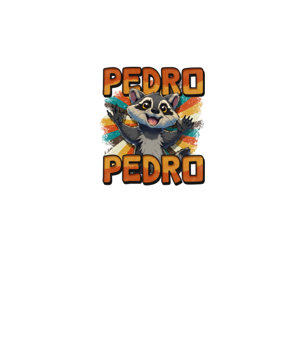 Retro Pedro model negru pe tricou