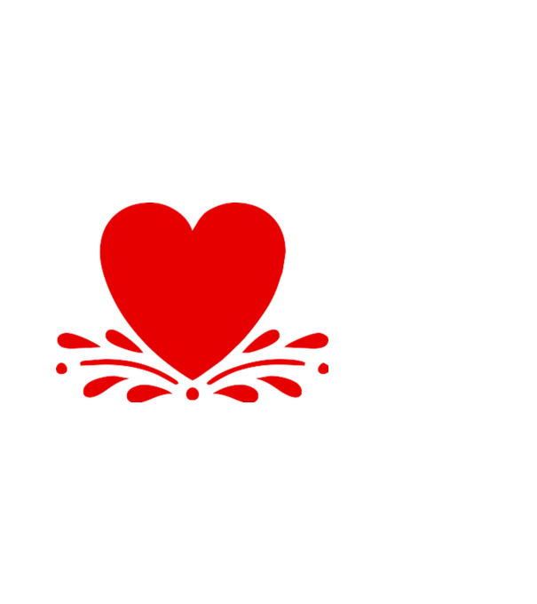 inimă Valentine model negru pe tricou