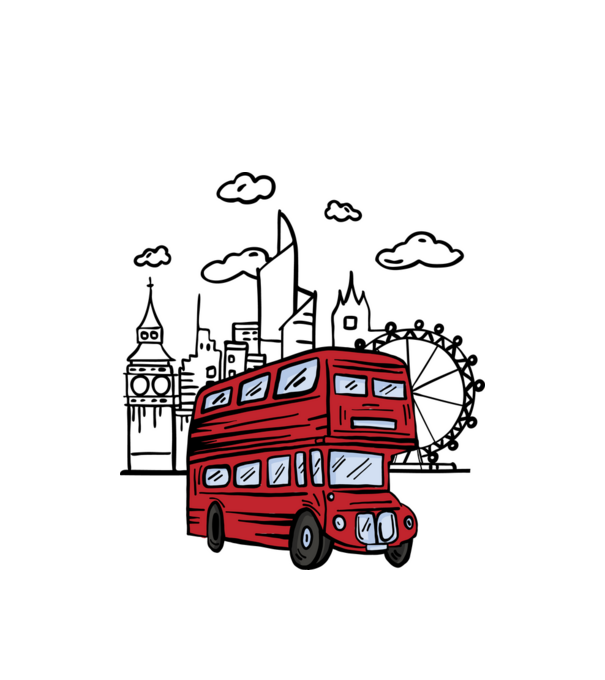 Autobuze model alb pe tricou