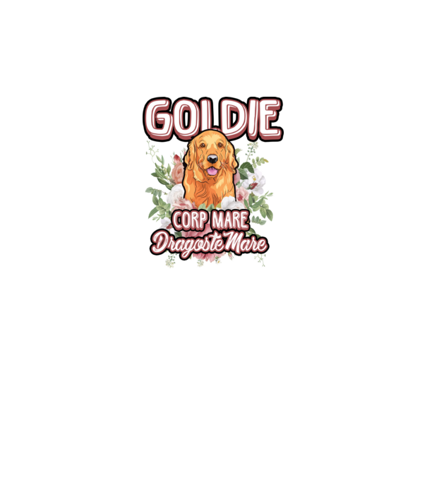 Goldie picioare mici dragoste mare model alb pe tricou