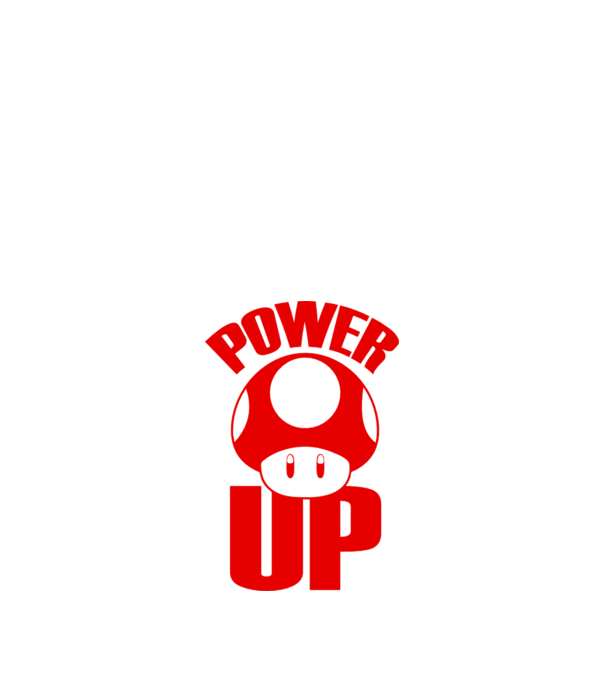 Power up model nisipiu pe tricou