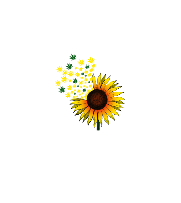 Sunflower Weed model alb pe tricou