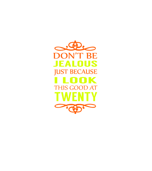 'Don''t be jealous - 20' model albastru închis pe tricou