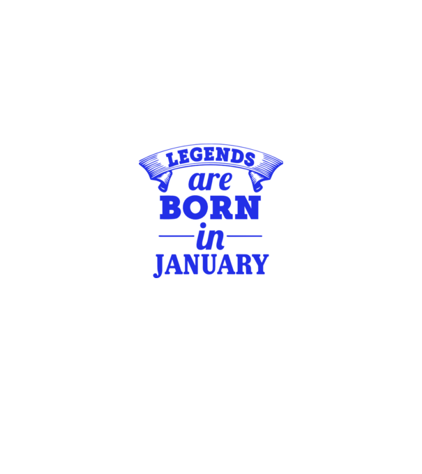 Legends are born in January model alb pe tricou