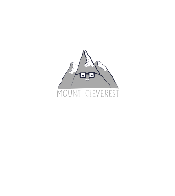 Mount cleverest model negru pe tricou