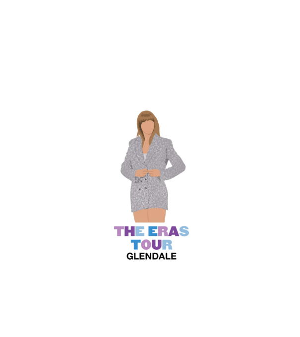 Taylor Swift The Eras Tour Glendale 2 model alb pe tricou