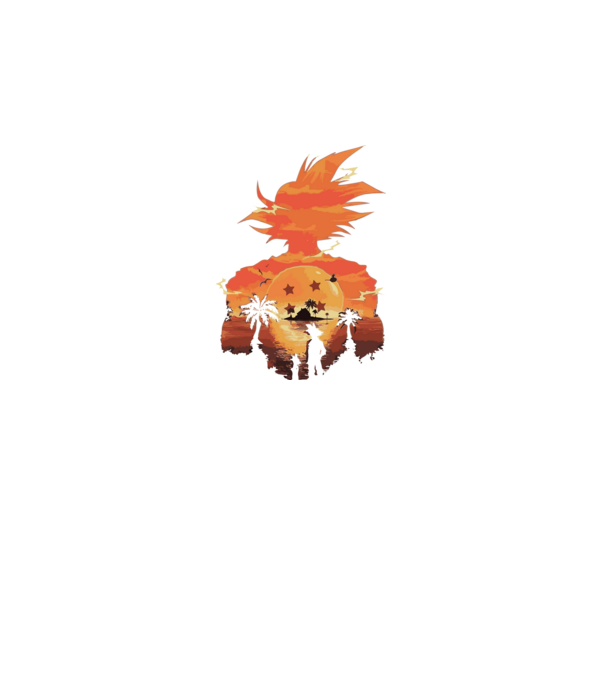 goku sunset 2 model negru pe tricou