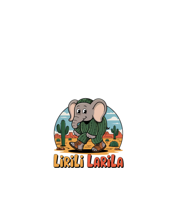 Lirili Larila model alb pe tricou