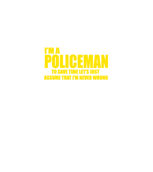 'I''m a policeman' model negru pe tricou
