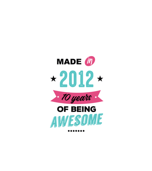 MADE in 2012 model alb pe tricou