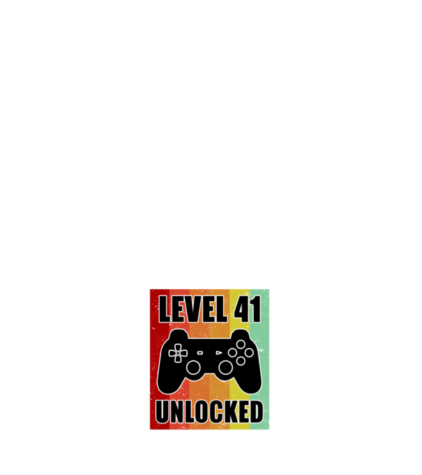level 41 unlocked retro gamer model negru pe tricou