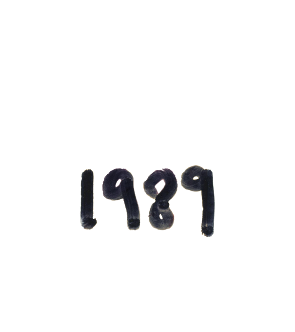 Taylor Swift 1989 text model alb pe tricou