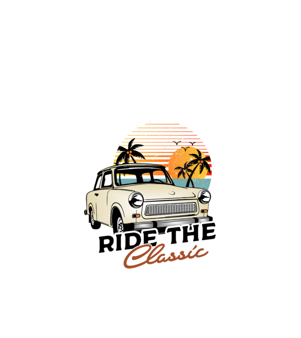 Trabant Ride The Classic model negru pe tricou