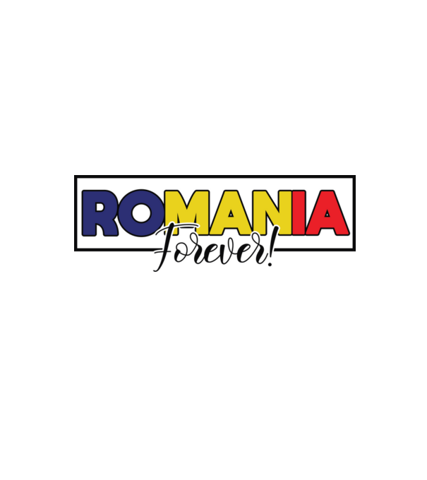 Romania forever model alb/roșu pe tricou