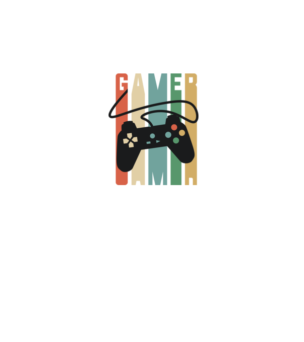 Gamer Controller model negru pe tricou