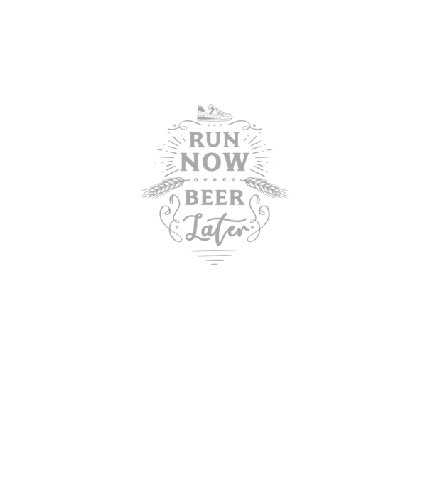 Run now beer later vintage model negru pe tricou
