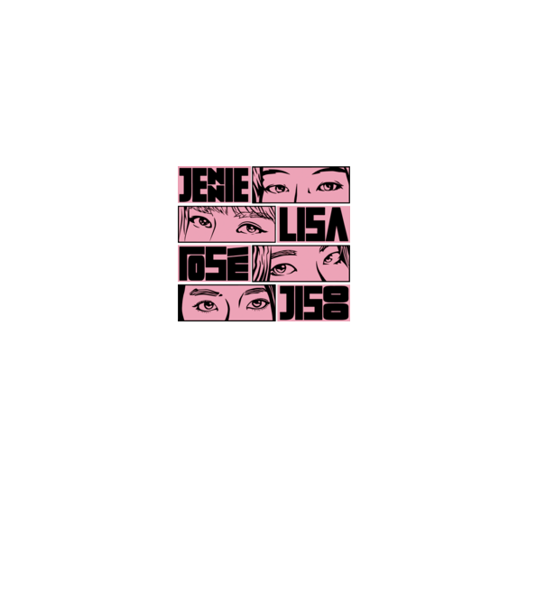 BlackPink manga model negru pe tricou