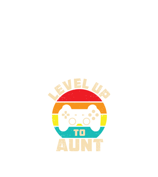 Level Up Aunt model negru pe tricou