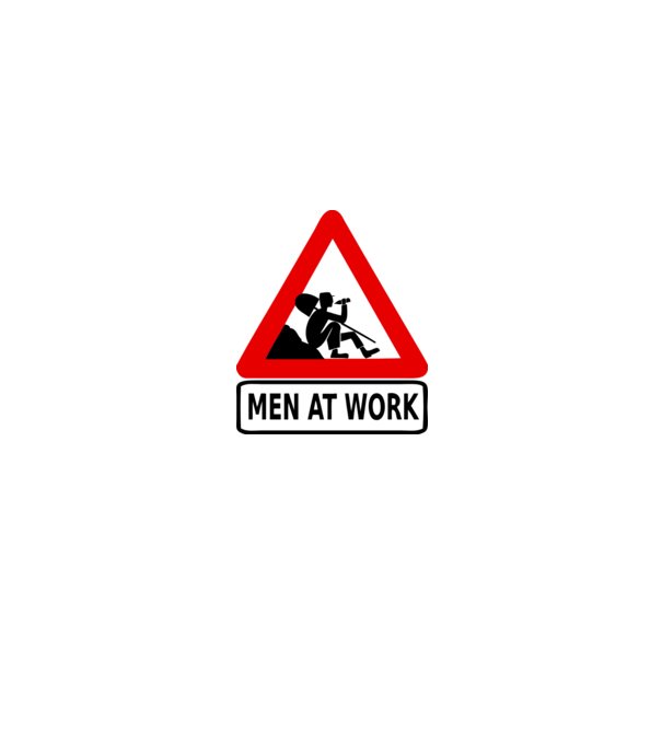 men at work model mentă pe tricou