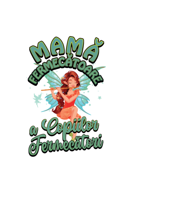 Mamă fermecătoare a copiilor fermecători model albastru deschis pe tricou