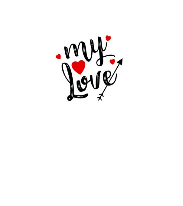 My love model alb pe tricou