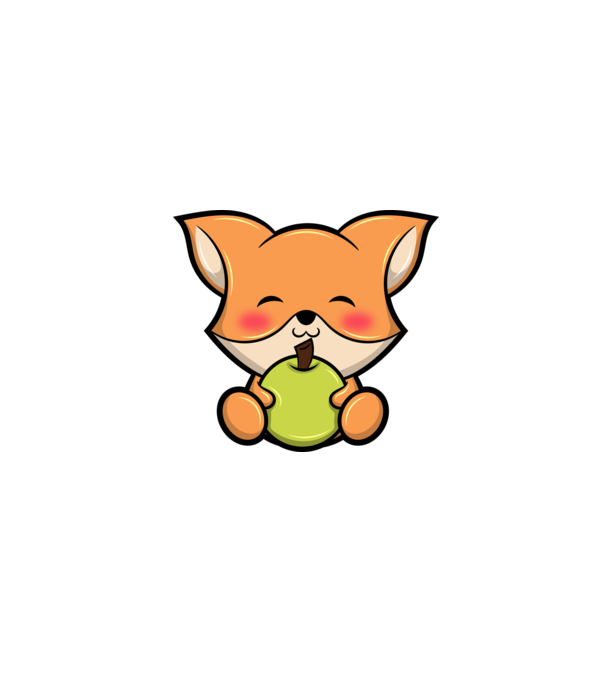 Baby Fox model alb pe tricou