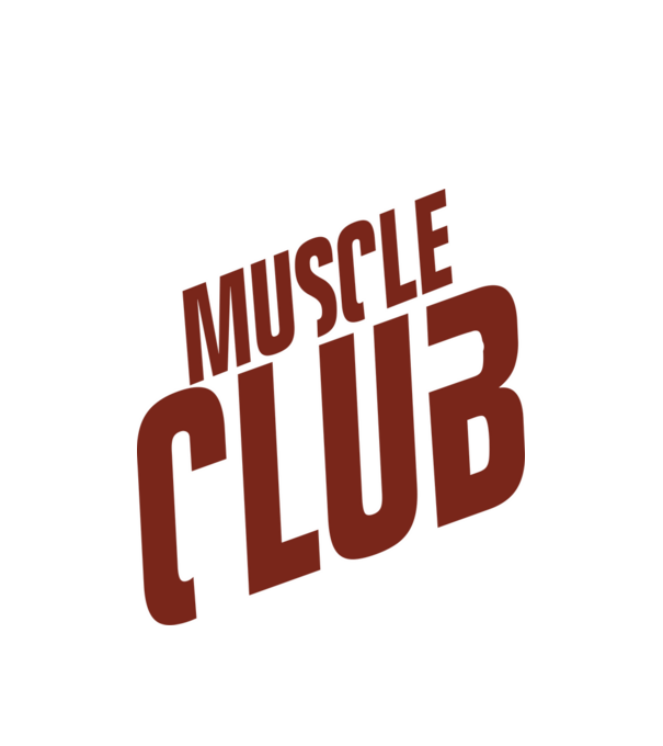 Muscle Club model alb pe tricou