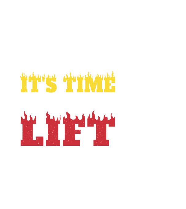 Time to lift model negru pe tricou