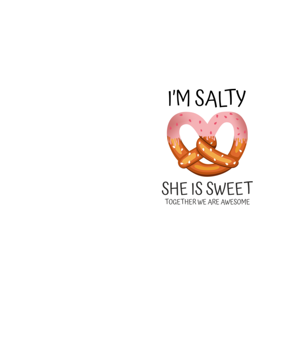 'I''m Salty She is sweet' model galben neon pe tricou
