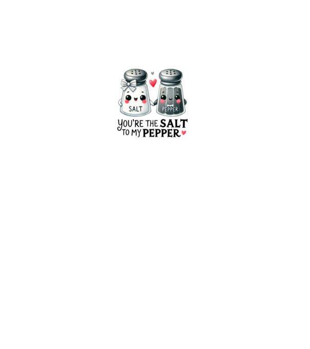 Salt to my Pepper model alb pe tricou