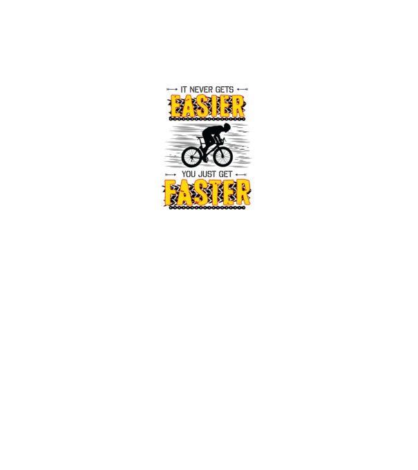 it never gets easier model alb pe tricou