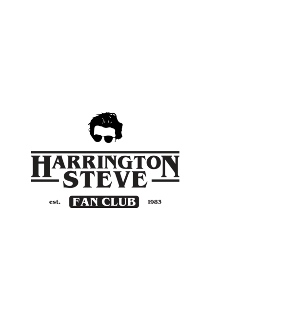 steve harrington fan club model alb pe tricou