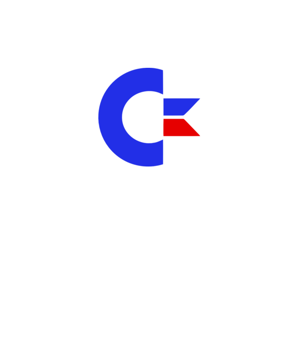 Logo Commodore model gri pe tricou