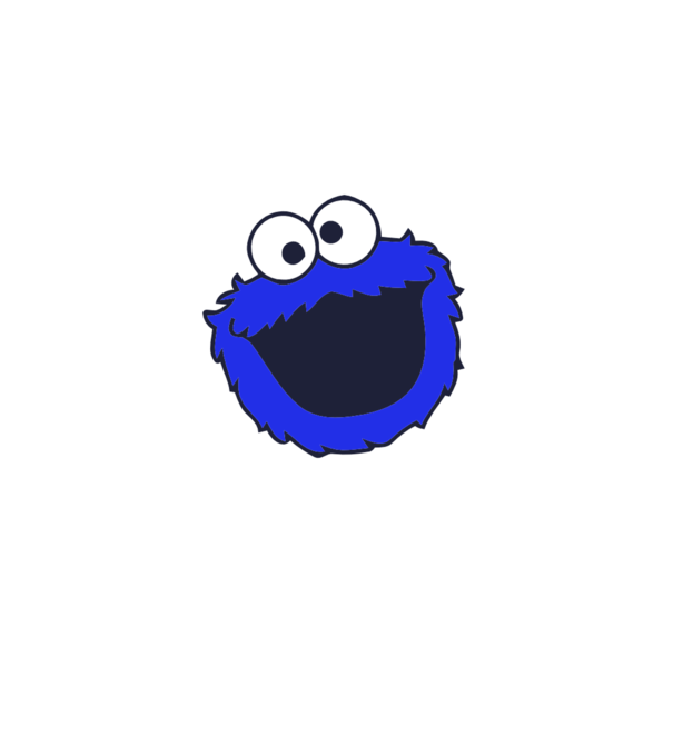 Cookie Monster Face model negru pe tricou