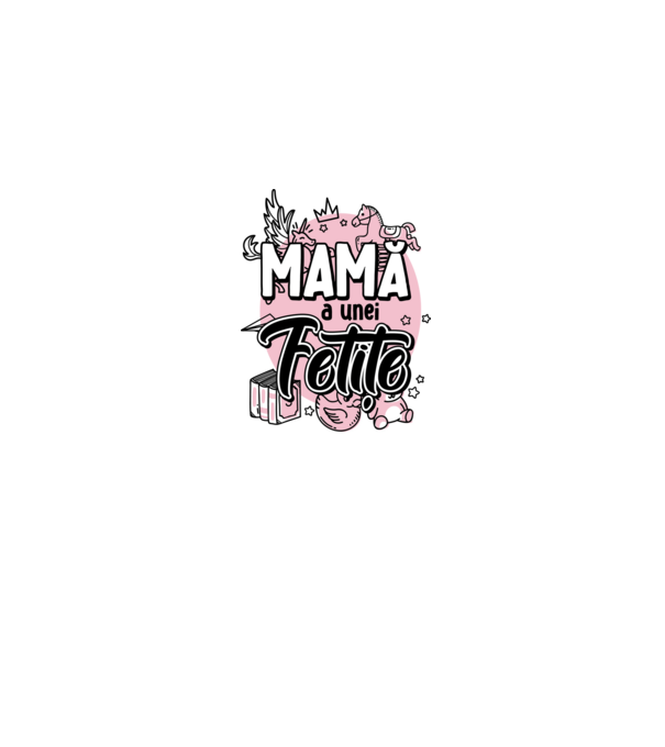 Mamă a unei fetițe model gri pe tricou