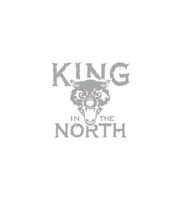 King In The Noth model negru pe tricou