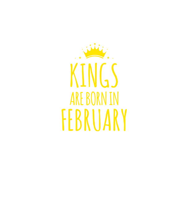 Kings are born in - February model roșu pe tricou