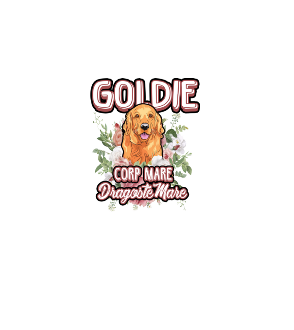 Goldie picioare mici dragoste mare model alb pe tricou