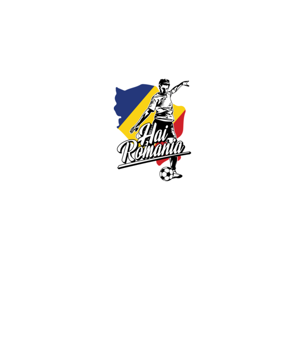 Hai romania fotbal model negru pe tricou